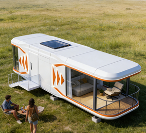 Maison préfabriquée de luxe à prix compétitif, robuste, portable et étanche pour le développement immobilier mondial de complexes hôteliers, avec salle de bain et salon - Product Image 3