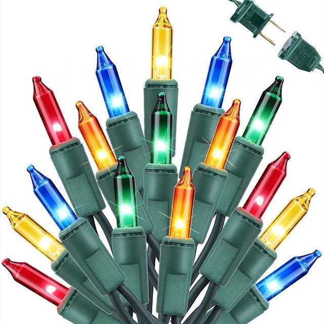 Decorative Indoor 110V AC Plug-In Mini Tungsten Bulb Chain String Lights for Holiday Decoration