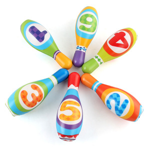 Ensemble de jeu de bowling d'intérieur pour enfants, quilles de bowling <span class=keywords><strong>en</strong></span> <span class=keywords><strong>mousse</strong></span> PU solide avec numéros, grand design de dessin animé OEM ODM - Product Image 6