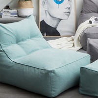 Fauteuil géant moderne modulaire d'extérieur en tissu imperméable, rembourré en EPP, avec housse amovible, canapé-lit paresseux, pouf géant