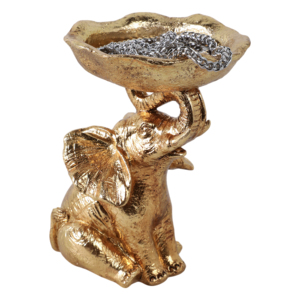 Ciotola Decorativa a Forma di Elefante in Resina con Dettagli Scolpiti, Centrotavola per Tavolino da Caffè, Portaoggetti per Caramelle e Chiavi - Product Image 2