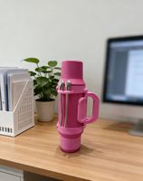 Botol Air Stainless Steel 1000ml dengan Tutup Ganda, Vacuum Flask untuk Perjalanan, Dilengkapi Sedotan dan Pegangan