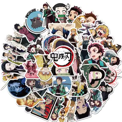 Nieuwe Collectie 50 Stks/pak Anime Demon Slayer Kimetsu Geen Yaiba Sticker Vinyl Sticker Pack Voor Laptop Auto Fiets Decal