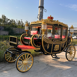 Carroza Eléctrica ZOWN Royal Horse, Decorada con Corona Negra y Dorada, 60V 80A, Ruedas Sólidas, para Bodas, Parques y Recorridos - Product Image 4