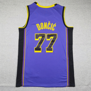 Grosir 2025 dan penjualan terlaris <span class=keywords><strong>Jersey</strong></span> kuning sulaman basket pria olahraga #77 Luka Doncic Los Angeles <span class=keywords><strong>Laker</strong></span> <span class=keywords><strong>Jersey</strong></span>