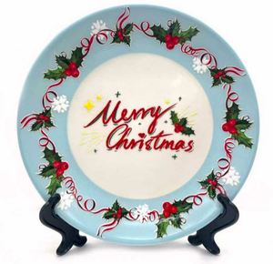 Promotional <b>Ceramic</b> <b>Plate</b> Home Decor Souvenir Gifts Customized Christmas Ornament - Product Image 6