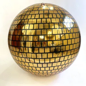 Gold Spiegel kugel Große glänzende aufblasbare Bälle PVC Riesige aufblasbare Kugeln Spiegel ballons für Hochzeits feier Weihnachts dekorationen