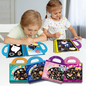 Trois-en-un Scratch bricolage livre Portable aquarelle jouet éducatif petite enfance Animal <span class=keywords><strong>marin</strong></span> dinosaure thème <span class=keywords><strong>papier</strong></span> carton - Product Image 4