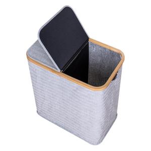 Collapsible <b>Laundry</b> Basket Oxford Cloth Gray Rectangle Foldable Clothes Storage Box - Product Image 5