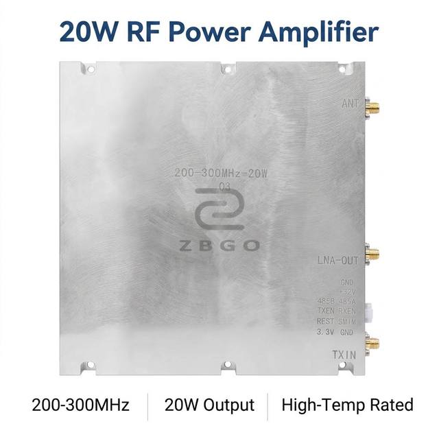 20W High Power Amplifier RF Amplifier Module 200-300MHz for Radar System Module