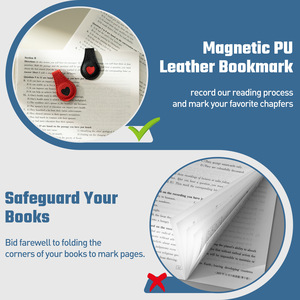Segnalibro Magnetico a Cuore Durevole, Segnalibro in Pelle PU per Regali Festivi e <span class=keywords><strong>Club</strong></span> <span class=keywords><strong>del</strong></span> Lettura, Regali Personalizzati per Coppie - Product Image 3
