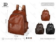 Zaino da donna in pelle liscia di media capacità con chiusura a cerniera per uso quotidiano in tutte le stagioni - Product Image 1