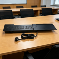 Multiprise de bureau coulissante abordable avec design caché et fonction de chargement USB
