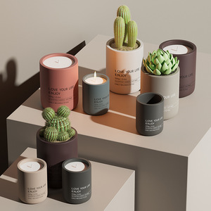 <span class=keywords><strong>Pot</strong></span> <span class=keywords><strong>de</strong></span> fleurs <span class=keywords><strong>en</strong></span> céramique <span class=keywords><strong>de</strong></span> style nordique respirant non poreux pour plantes grasses et cactus - Product Image 1