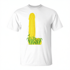 Camiseta I Eat Corn The Long Way para adultos, unisex, blanca, 100% algodón, camiseta promocional - Product Image 2