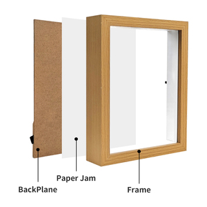 Boîte à ombres créative format A5/A4, disponible en <span class=keywords><strong>noir</strong></span>/<span class=keywords><strong>blanc</strong></span>/couleur bois, cadre <span class=keywords><strong>photo</strong></span> en bois - Product Image 3