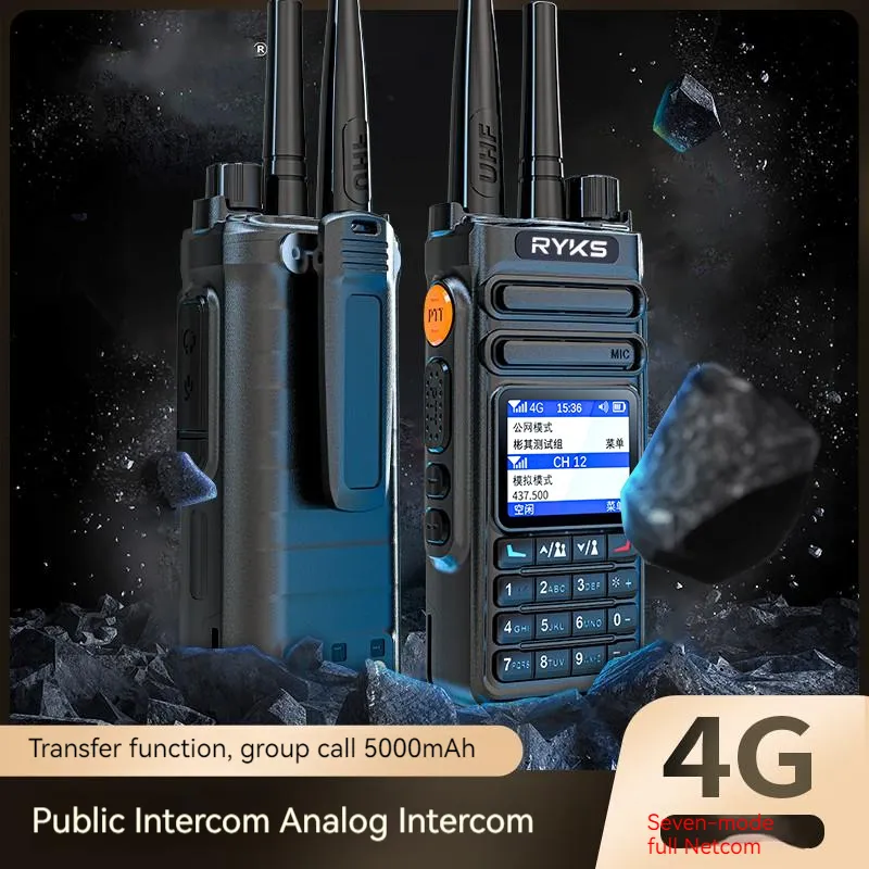 RYKS BQ-888 walkie talkie 5000km Long Talk Range 4g LTE POC Network Radio Sim Card Walkie Talkie