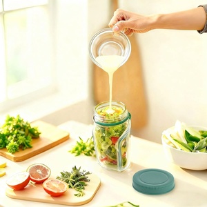 Nuevo Contenedor de Ensalada Portátil de Plástico, Abierto por Arriba, para una Alimentación Saludable, Fácil de Limpiar, con Capas Verticales y Apertura Lateral - Product Image 6