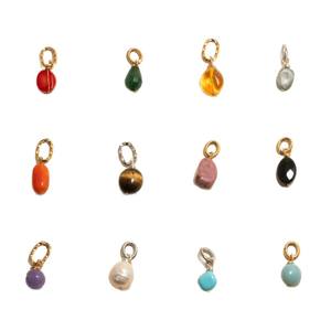 Lincy手作りDIY 18K金メッキステンレス鋼アクセサリー12ヶ月誕生石チャームネックレスブレスレットファッションジュエリー - Product Image 2