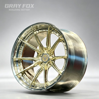 Jantes forgées en deux parties personnalisées, parfumées, dorées, 18, 19-22 pouces, 5x114.3, 5x120, pour voitures de course, BMW, Porsche Cayenne, Ferrari 911