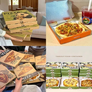 Scatole per <span class=keywords><strong>Pizza</strong></span> e Sushi Personalizzate, Ecologiche e Biodegradabili - Dimensioni/Logo Personalizzabili, Rivestimento UV, Imballaggio da Asporto Riciclabile - Product Image 5