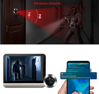 Caméra de porte numérique 2MP Tuya 2.4G Wifi avec écran LCD 4.3 pouces, vidéophone 1080P, caméra de sécurité intelligente pour la maison