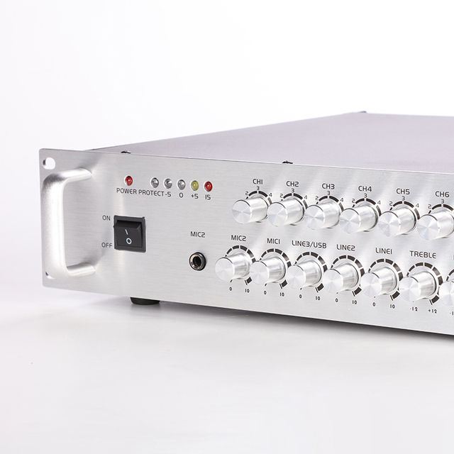 JBHKJ PA-5150USBD 150W High Quality Home Amplifier 6 Zone Audio Receivers Power Amplifier Aluminum Alloy