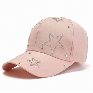 Casquette de baseball élégante en coton noir et rose avec strass pour femme – Vente en gros - Product Image 3