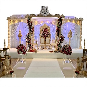 Mandap Tradicional Indio para Bodas Maharani, Decoración Majestuosa para Bodas, Mandap de FRP, el Mejor Diseño de Mandap para Bodas Hindúes Reales en el Reino Unido - Product Image 1