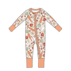 Abbigliamento per bambini con stampa di alta qualità in fibra di bambù comode tute con cerniera per neonati YKK per bambini - Product Image 6