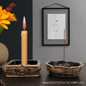 Quemador de Incienso Cuadrado Clásico de Resina Hecho a Mano para Uso Religioso, Decoración para el Hogar u Oficina - Product Image 5