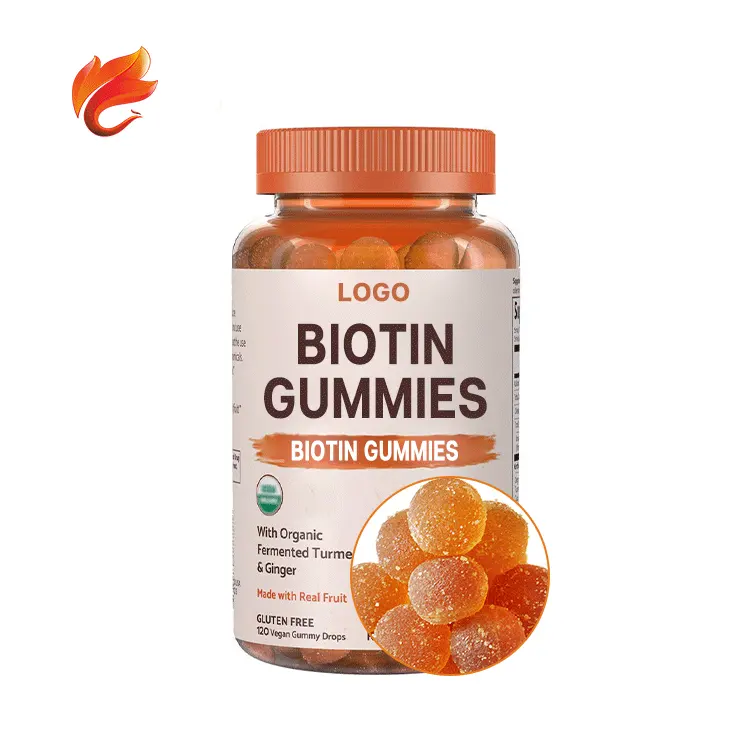 개인 상표 식품 보충 면역 지원 피부 모발 성장 비오틴 gummies