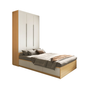 Bằng Gỗ Tatami Tủ Quần Áo Giường Tích Hợp Tường Bàn Hiện Đại Đa-Chức Năng Đồ Nội Thất Nhà Cho Căn Hộ Nhỏ Hoặc Khách Sạn Sử Dụng - Product Image 1