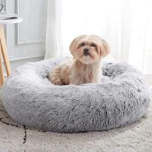 Vente en gros de lit rond <span class=keywords><strong>pour</strong></span> chat et <span class=keywords><strong>chien</strong></span> en peluche <span class=keywords><strong>pour</strong></span> animaux de compagnie, lit rond et apaisant d'hiver <span class=keywords><strong>pour</strong></span> chiot, nid <span class=keywords><strong>anti</strong></span>-anxiété, beignet, câlin, chaud et confortable, <span class=keywords><strong>coussin</strong></span> lavable - Product Image 1