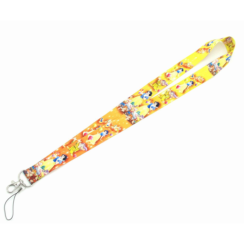Lovely Cute Cartoon Snow White Princess Lanyard Wholesale Promotional Gift Colorful Phone Card Accessories Lanyards Custom Logo Image 4