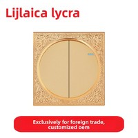 Interrupteurs et prises muraux encastrés classiques couleur or 10A 250V IP20 pour le commerce international en Afrique et au Moyen-Orient
