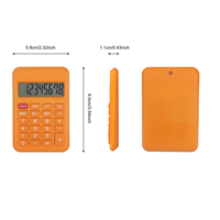 Clavier en caoutchouc mignon promotionnel enfants adorent 8 chiffres électronique mini calculatrice de poche portable personnalisé
