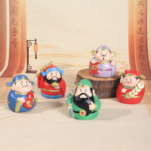 Figuras de los Cinco Dioses de la Riqueza, Artesanía en Resina, Decoración Hecha a Mano para el Hogar, Regalo - Product Image 4