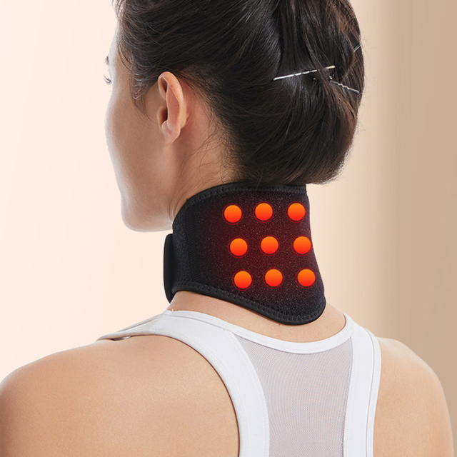 AOFIT Manufacture Tourmaline Self-heating Neck Brace Belt Health Care Neck Massager Support Neck Relaxer for Men Women