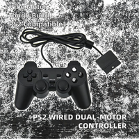 Controlador con cable para consola PS2 Dual Motor Joypad con función de vibración para juegos