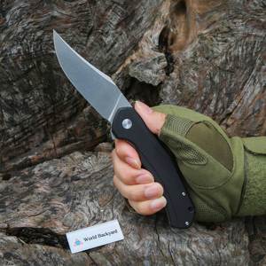 Fabbrica lama diretta in legno di mogano manico tattico caccia coltello da tasca pieghevole con Clip da cintura per campeggio di sopravvivenza - Product Image 4