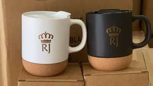 Mug en céramique de porcelaine fine avec logo personnalisé et design coloré, base en liège, finition mate, compatible micro-ondes et lave-vaisselle, idéal pour les cadeaux - Product Image 6