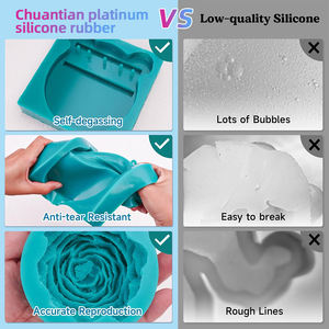 Chuantian Shore A0-A40 rtv-2 silicone platine de qualité alimentaire pour moule bricolage savon <span class=keywords><strong>bougie</strong></span> plâtre argile faisant liqud silicone - Product Image 5