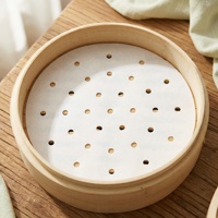 400 pièces de doublures de cuisson vapeur multi-tailles, imperméables et antiadhésives, perforées (3"-12.5") pour gâteaux, pains, petits pains, boulettes et cuisson à l'air
