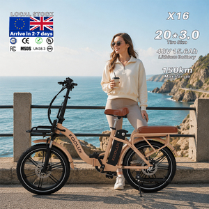 <span class=keywords><strong>Vélo</strong></span> électrique pliable EU Warehouse KOOLUX X16 48V 15.6AH 250W, autonomie 150 km, frein à disque, cadre en fer, homologué CE, pour adultes et familles - Product Image 1