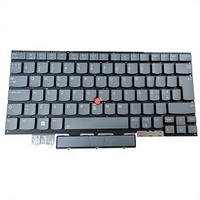 Clavier d'origine d'occasion pour station de travail mobile Lenovo ThinkPad P16 Gen1/2, rétroéclairage LED nordique gris, TrackPoint FRU PK131U91B33