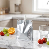 Sachet Doypack à bec verseur transparent mat de qualité alimentaire, à huit soudures latérales, étanche, pour l'emballage de liquides, cosmétiques, jus, café et lait de soja
