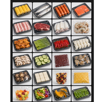 Machine d'emballage MAP, scelleuse de barquettes à atmosphère modifiée pour aliments, viande, poisson, plats préparés, remplissage de barquettes à l'azote