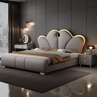 2026 Gepolstertes Einzel-, Doppel- und Kingsize-Etagenbett mit Stauraum, weiches Schlafzimmermöbel-Design aus Leder