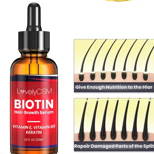 Anti-Haarausfall-Behandlung Serum Ingwer öl Serum Haarwuchs Pflege Vitamin B5 Biotin Haarwuchs Serum öl für Männer und Frauen